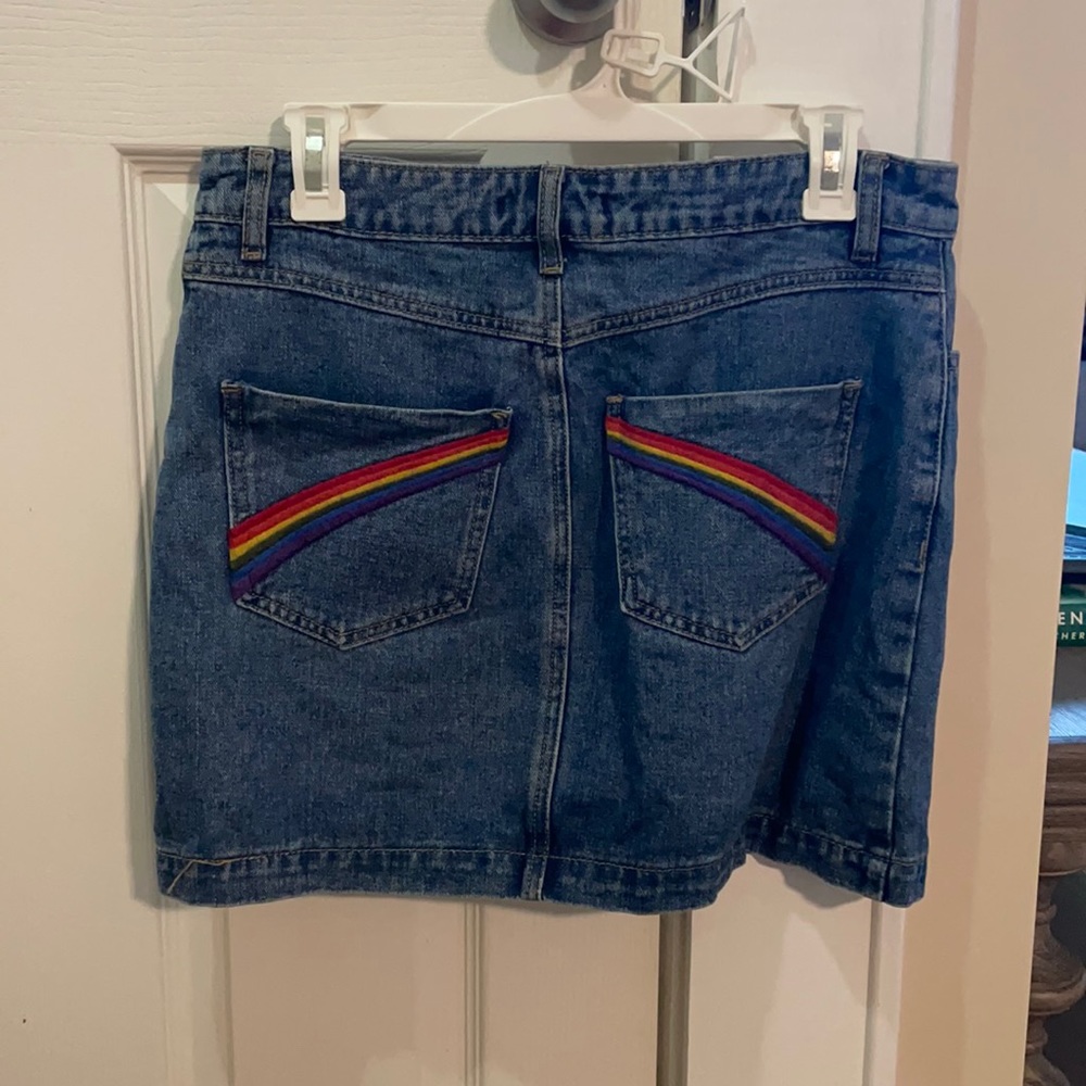 Denim high waisted skirt